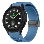 リチャードマグネティック折りたたみブラックバックルシリコンウォッチバンド、Samsung Galaxy Watch 6 40 / 44mm用、Samsung Galaxy Watch 5 Pro ゴルフエディション用、Samsung Galaxy Watch 5 ゴルフエディション用