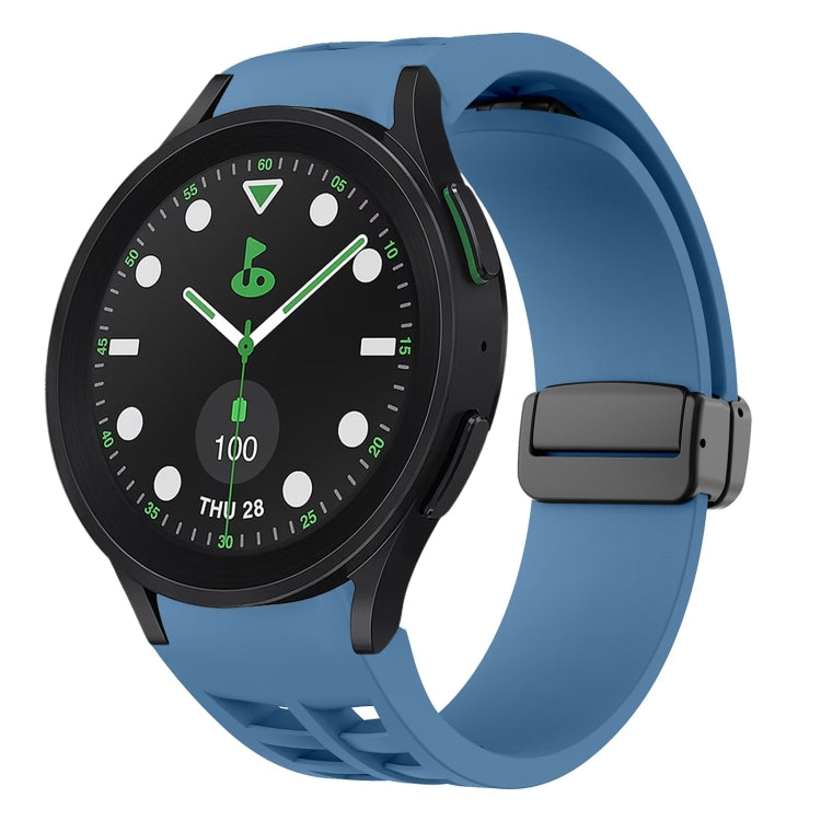 リチャードマグネティック折りたたみブラックバックルシリコンウォッチバンド、Samsung Galaxy Watch 6 40 / 44mm用、Samsung Galaxy Watch 5 Pro ゴルフエディション用、Samsung Galaxy Watch 5 ゴルフエディション用