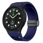 リチャードマグネティック折りたたみブラックバックルシリコンウォッチバンド、Samsung Galaxy Watch 6 40 / 44mm用、Samsung Galaxy Watch 5 Pro ゴルフエディション用、Samsung Galaxy Watch 5 ゴルフエディション用