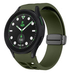 リチャードマグネティック折りたたみブラックバックルシリコンウォッチバンド、Samsung Galaxy Watch 6 40 / 44mm用、Samsung Galaxy Watch 5 Pro ゴルフエディション用、Samsung Galaxy Watch 5 ゴルフエディション用