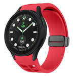 リチャードマグネティック折りたたみブラックバックルシリコンウォッチバンド、Samsung Galaxy Watch 6 40 / 44mm用、Samsung Galaxy Watch 5 Pro ゴルフエディション用、Samsung Galaxy Watch 5 ゴルフエディション用