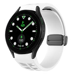 リチャードマグネティック折りたたみブラックバックルシリコンウォッチバンド、Samsung Galaxy Watch 6 40 / 44mm用、Samsung Galaxy Watch 5 Pro ゴルフエディション用、Samsung Galaxy Watch 5 ゴルフエディション用