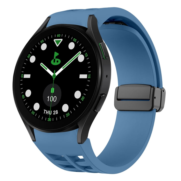 リチャードマグネティック折りたたみブラックバックルシリコンウォッチバンド、Samsung Galaxy Watch 6 40 / 44mm用、Samsung Galaxy Watch 5 Pro ゴルフエディション用、Samsung Galaxy Watch 5 ゴルフエディション用