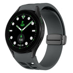 リチャードマグネティック折りたたみブラックバックルシリコンウォッチバンド、Samsung Galaxy Watch 6 40 / 44mm用、Samsung Galaxy Watch 5 Pro ゴルフエディション用、Samsung Galaxy Watch 5 ゴルフエディション用