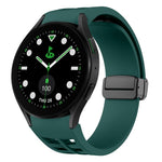 リチャードマグネティック折りたたみブラックバックルシリコンウォッチバンド、Samsung Galaxy Watch 6 40 / 44mm用、Samsung Galaxy Watch 5 Pro ゴルフエディション用、Samsung Galaxy Watch 5 ゴルフエディション用