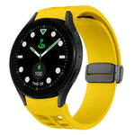 リチャードマグネティック折りたたみブラックバックルシリコンウォッチバンド、Samsung Galaxy Watch 6 40 / 44mm用、Samsung Galaxy Watch 5 Pro ゴルフエディション用、Samsung Galaxy Watch 5 ゴルフエディション用