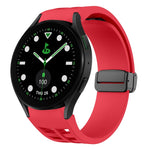 リチャードマグネティック折りたたみブラックバックルシリコンウォッチバンド、Samsung Galaxy Watch 6 40 / 44mm用、Samsung Galaxy Watch 5 Pro ゴルフエディション用、Samsung Galaxy Watch 5 ゴルフエディション用