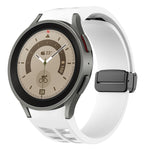 リチャードマグネティック折りたたみブラックバックルシリコンウォッチバンド、Samsung Galaxy Watch 5 40 / 44mm用、Samsung Galaxy Watch 5 Pro 45mm用、Samsung Galaxy Watch 4 40 / 44mm用