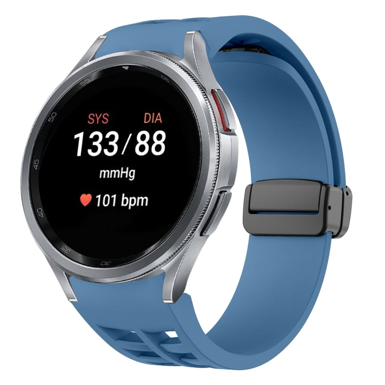 リチャードマグネティック折りたたみブラックバックルシリコンウォッチバンド、Samsung Galaxy Watch FE 40mm用、Samsung Galaxy Watch 7 40 / 44mm用、Samsung Galaxy Watch 6 クラシック 43 / 47mm用