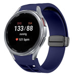 リチャードマグネティック折りたたみブラックバックルシリコンウォッチバンド、Samsung Galaxy Watch FE 40mm用、Samsung Galaxy Watch 7 40 / 44mm用、Samsung Galaxy Watch 6 クラシック 43 / 47mm用
