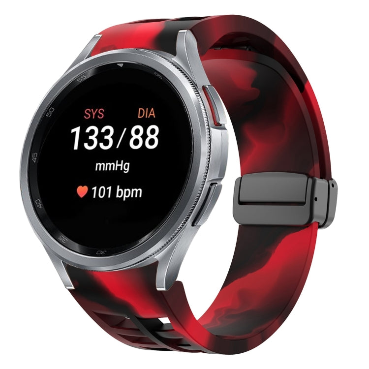 リチャードマグネティック折りたたみブラックバックルシリコンウォッチバンド、Samsung Galaxy Watch FE 40mm用、Samsung Galaxy Watch 7 40 / 44mm用、Samsung Galaxy Watch 6 クラシック 43 / 47mm用