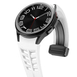 リチャードマグネティック折りたたみブラックバックルシリコンウォッチバンド、Samsung Galaxy Watch 6 40 / 44mm用、Samsung Galaxy Watch 5 Pro ゴルフエディション用、Samsung Galaxy Watch 5 ゴルフエディション用