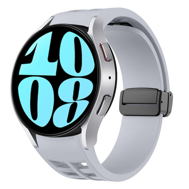 リチャードマグネティック折りたたみブラックバックルシリコンウォッチバンド、Samsung Galaxy Watch 6 40 / 44mm用、Samsung Galaxy Watch 5 Pro ゴルフエディション用、Samsung Galaxy Watch 5 ゴルフエディション用