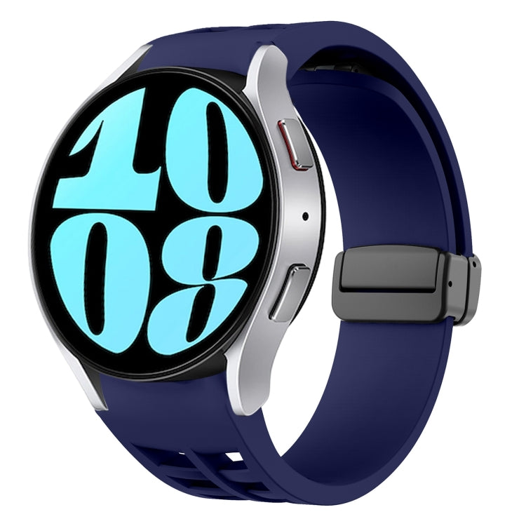 リチャードマグネティック折りたたみブラックバックルシリコンウォッチバンド、Samsung Galaxy Watch 6 40 / 44mm用、Samsung Galaxy Watch 5 Pro ゴルフエディション用、Samsung Galaxy Watch 5 ゴルフエディション用