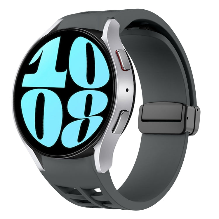 リチャードマグネティック折りたたみブラックバックルシリコンウォッチバンド、Samsung Galaxy Watch 6 40 / 44mm用、Samsung Galaxy Watch 5 Pro ゴルフエディション用、Samsung Galaxy Watch 5 ゴルフエディション用