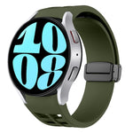 リチャードマグネティック折りたたみブラックバックルシリコンウォッチバンド、Samsung Galaxy Watch 6 40 / 44mm用、Samsung Galaxy Watch 5 Pro ゴルフエディション用、Samsung Galaxy Watch 5 ゴルフエディション用