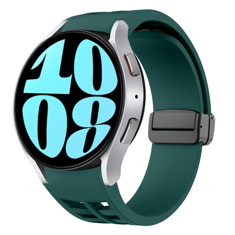 リチャードマグネティック折りたたみブラックバックルシリコンウォッチバンド、Samsung Galaxy Watch 6 40 / 44mm用、Samsung Galaxy Watch 5 Pro ゴルフエディション用、Samsung Galaxy Watch 5 ゴルフエディション用