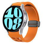 リチャードマグネティック折りたたみブラックバックルシリコンウォッチバンド、Samsung Galaxy Watch 6 40 / 44mm用、Samsung Galaxy Watch 5 Pro ゴルフエディション用、Samsung Galaxy Watch 5 ゴルフエディション用
