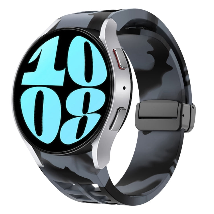 リチャードマグネティック折りたたみブラックバックルシリコンウォッチバンド、Samsung Galaxy Watch 6 40 / 44mm用、Samsung Galaxy Watch 5 Pro ゴルフエディション用、Samsung Galaxy Watch 5 ゴルフエディション用