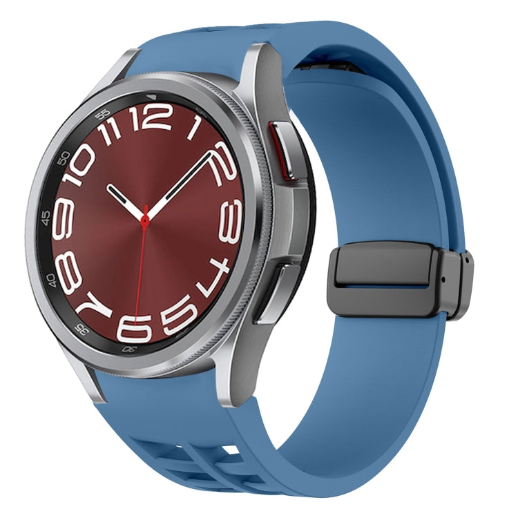 リチャードマグネティック折りたたみブラックバックルシリコンウォッチバンド、Samsung Galaxy Watch FE 40mm用、Samsung Galaxy Watch 7 40 / 44mm用、Samsung Galaxy Watch 6 クラシック 43 / 47mm用