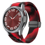 リチャードマグネティック折りたたみブラックバックルシリコンウォッチバンド、Samsung Galaxy Watch FE 40mm用、Samsung Galaxy Watch 7 40 / 44mm用、Samsung Galaxy Watch 6 クラシック 43 / 47mm用
