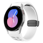 リチャードマグネティック折りたたみブラックバックルシリコンウォッチバンド、Samsung Galaxy Watch 5 40 / 44mm用、Samsung Galaxy Watch 5 Pro 45mm用、Samsung Galaxy Watch 4 40 / 44mm用