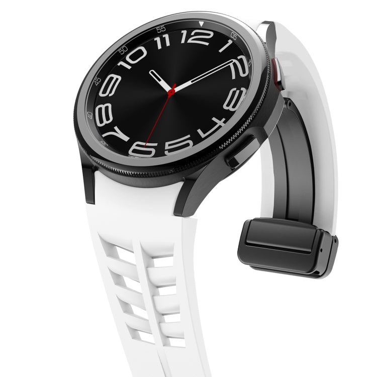 リチャードマグネティック折りたたみブラックバックルシリコンウォッチバンド、Samsung Galaxy Watch 5 40 / 44mm用、Samsung Galaxy Watch 5 Pro 45mm用、Samsung Galaxy Watch 4 40 / 44mm用