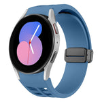 リチャードマグネティック折りたたみブラックバックルシリコンウォッチバンド、Samsung Galaxy Watch 5 40 / 44mm用、Samsung Galaxy Watch 5 Pro 45mm用、Samsung Galaxy Watch 4 40 / 44mm用