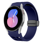 リチャードマグネティック折りたたみブラックバックルシリコンウォッチバンド、Samsung Galaxy Watch 5 40 / 44mm用、Samsung Galaxy Watch 5 Pro 45mm用、Samsung Galaxy Watch 4 40 / 44mm用