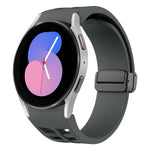 リチャードマグネティック折りたたみブラックバックルシリコンウォッチバンド、Samsung Galaxy Watch 5 40 / 44mm用、Samsung Galaxy Watch 5 Pro 45mm用、Samsung Galaxy Watch 4 40 / 44mm用