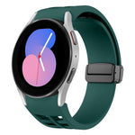 リチャードマグネティック折りたたみブラックバックルシリコンウォッチバンド、Samsung Galaxy Watch 5 40 / 44mm用、Samsung Galaxy Watch 5 Pro 45mm用、Samsung Galaxy Watch 4 40 / 44mm用