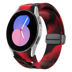 リチャードマグネティック折りたたみブラックバックルシリコンウォッチバンド、Samsung Galaxy Watch 5 40 / 44mm用、Samsung Galaxy Watch 5 Pro 45mm用、Samsung Galaxy Watch 4 40 / 44mm用