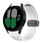 リチャードマグネティック折りたたみブラックバックルシリコンウォッチバンド、Samsung Galaxy Watch 5 40 / 44mm用、Samsung Galaxy Watch 5 Pro 45mm用、Samsung Galaxy Watch 4 40 / 44mm用