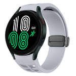 リチャードマグネティック折りたたみブラックバックルシリコンウォッチバンド、Samsung Galaxy Watch 5 40 / 44mm用、Samsung Galaxy Watch 5 Pro 45mm用、Samsung Galaxy Watch 4 40 / 44mm用