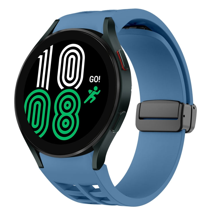 リチャードマグネティック折りたたみブラックバックルシリコンウォッチバンド、Samsung Galaxy Watch 5 40 / 44mm用、Samsung Galaxy Watch 5 Pro 45mm用、Samsung Galaxy Watch 4 40 / 44mm用