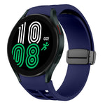 リチャードマグネティック折りたたみブラックバックルシリコンウォッチバンド、Samsung Galaxy Watch 5 40 / 44mm用、Samsung Galaxy Watch 5 Pro 45mm用、Samsung Galaxy Watch 4 40 / 44mm用