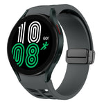 リチャードマグネティック折りたたみブラックバックルシリコンウォッチバンド、Samsung Galaxy Watch 5 40 / 44mm用、Samsung Galaxy Watch 5 Pro 45mm用、Samsung Galaxy Watch 4 40 / 44mm用