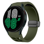 リチャードマグネティック折りたたみブラックバックルシリコンウォッチバンド、Samsung Galaxy Watch 5 40 / 44mm用、Samsung Galaxy Watch 5 Pro 45mm用、Samsung Galaxy Watch 4 40 / 44mm用