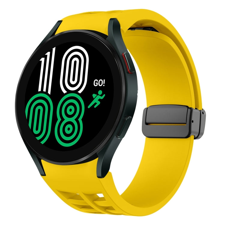 リチャードマグネティック折りたたみブラックバックルシリコンウォッチバンド、Samsung Galaxy Watch 5 40 / 44mm用、Samsung Galaxy Watch 5 Pro 45mm用、Samsung Galaxy Watch 4 40 / 44mm用