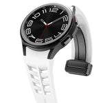 リチャードマグネット折りたたみブラックバックルシリコンウォッチバンド Samsung Galaxy Watch 4 classic 42 / 46mm用