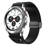 リチャードマグネット折りたたみブラックバックルシリコンウォッチバンド Samsung Galaxy Watch 4 classic 42 / 46mm用
