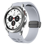 リチャードマグネット折りたたみブラックバックルシリコンウォッチバンド Samsung Galaxy Watch 4 classic 42 / 46mm用