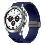 リチャードマグネット折りたたみブラックバックルシリコンウォッチバンド Samsung Galaxy Watch 4 classic 42 / 46mm用