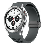リチャードマグネット折りたたみブラックバックルシリコンウォッチバンド Samsung Galaxy Watch 4 classic 42 / 46mm用