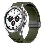 リチャードマグネット折りたたみブラックバックルシリコンウォッチバンド Samsung Galaxy Watch 4 classic 42 / 46mm用