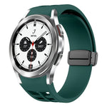 リチャードマグネット折りたたみブラックバックルシリコンウォッチバンド Samsung Galaxy Watch 4 classic 42 / 46mm用