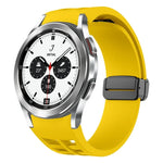 リチャードマグネット折りたたみブラックバックルシリコンウォッチバンド Samsung Galaxy Watch 4 classic 42 / 46mm用