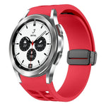 リチャードマグネット折りたたみブラックバックルシリコンウォッチバンド Samsung Galaxy Watch 4 classic 42 / 46mm用