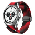 リチャードマグネット折りたたみブラックバックルシリコンウォッチバンド Samsung Galaxy Watch 4 classic 42 / 46mm用