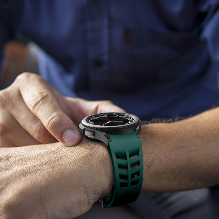 リチャードマグネティック折りたたみブラックバックルシリコンウォッチバンド、Samsung Galaxy Watch 5 40 / 44mm用、Samsung Galaxy Watch 5 Pro 45mm用、Samsung Galaxy Watch 4 40 / 44mm用